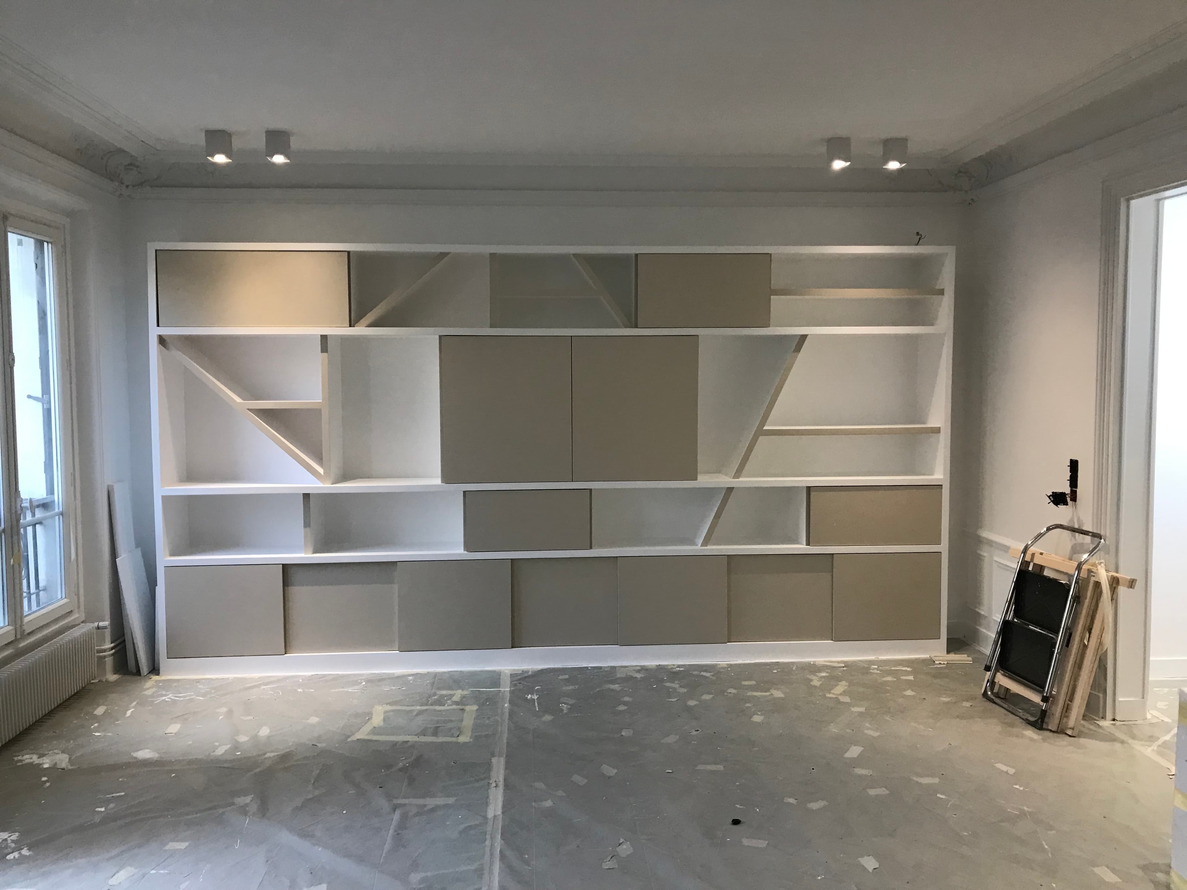 Bibliothèque murale design sur mesure